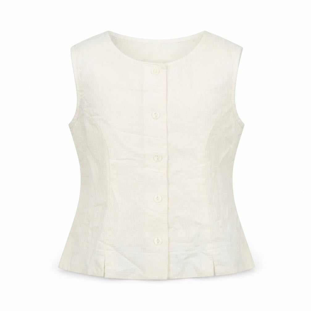 Marks and Spencer Girls Ivory   Basic Blouse Size 6 Years