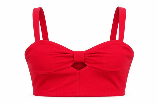 Front view of H&M women’s pink cropped tank, size S