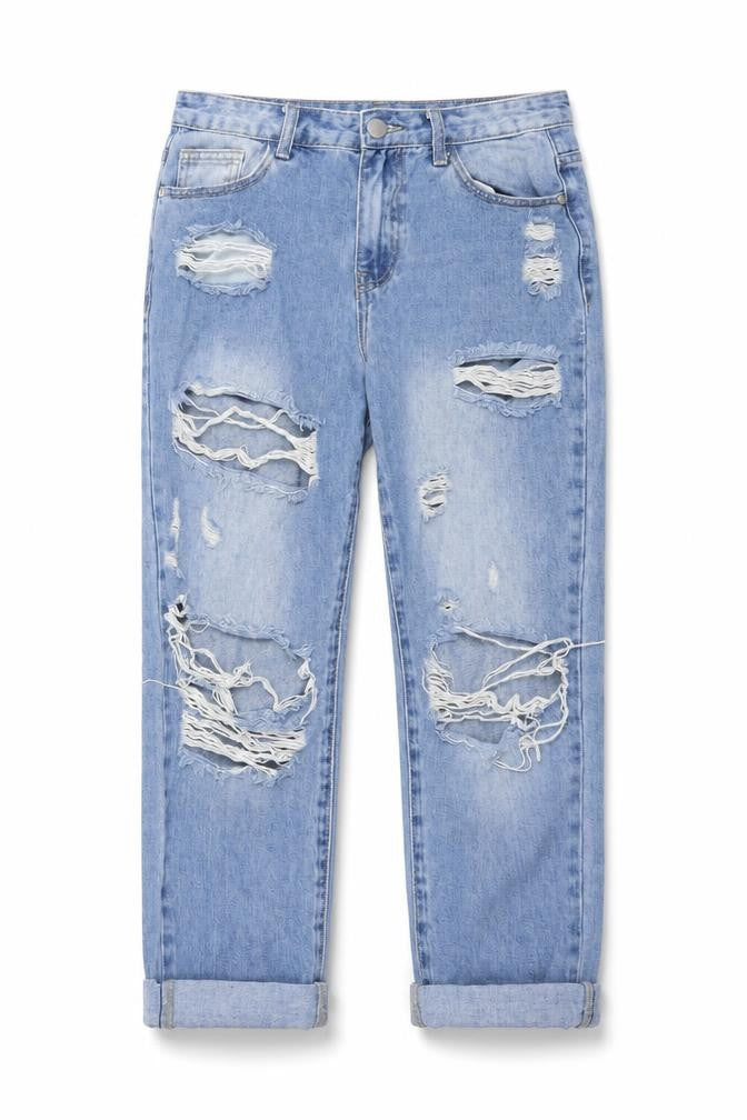 Nasty Gal Womens Blue Denim Straight Jeans Size 8 L22 in