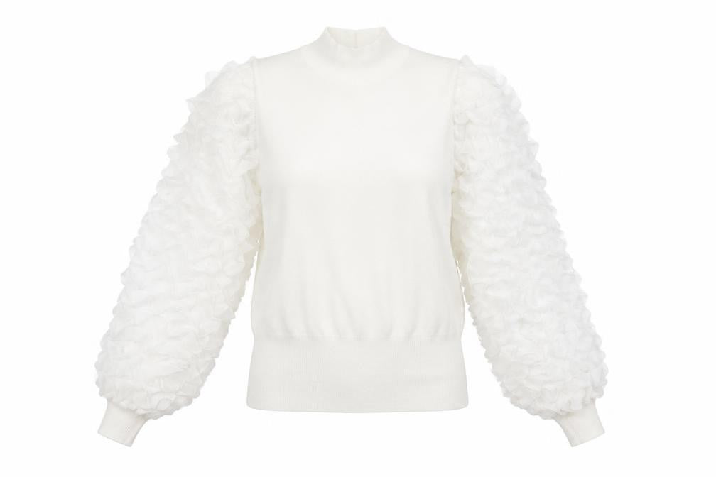 May Womens White   Pullover Jumper Size S
