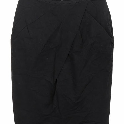 Oasis Womens Black  Canvas Mini Skirt Size 8