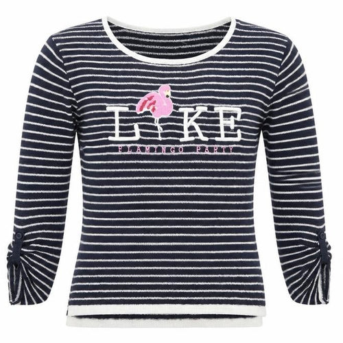 BSK Womens Blue Striped  Pullover Jumper Size M