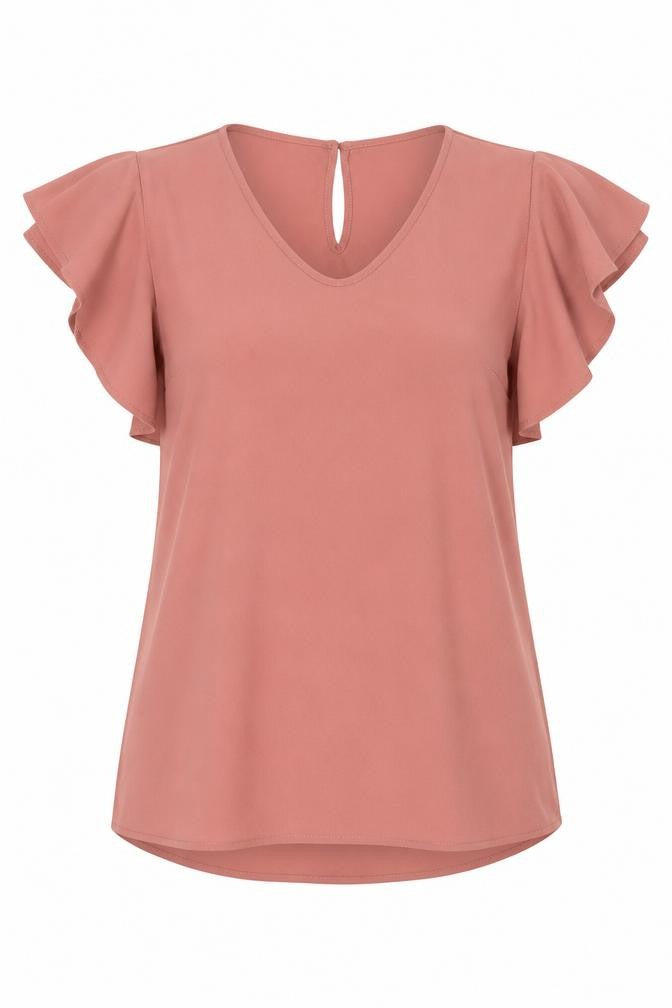 Preview Womens Brown  Chiffon Basic Blouse Size 8