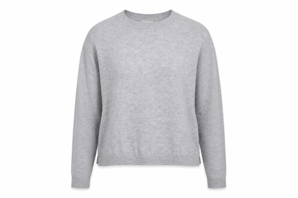 Front view of H&M women’s grey knit jumper, size L
