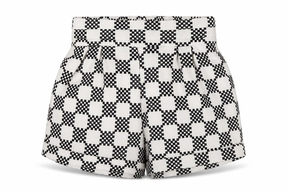 Paper Scissors Womens Multicoloured Geometric  Hot Pants Shorts Size 8
