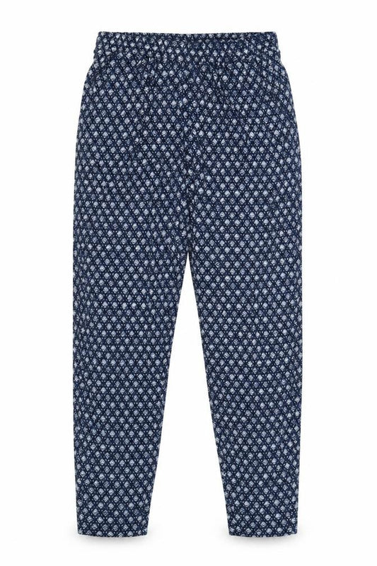 Front view of Colours of The World men’s blue geometric sweatpants size 2xs, 29-inch leg