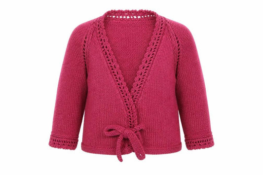 Preworn Girls Pink  Knit Cardigan Jumper Size S
