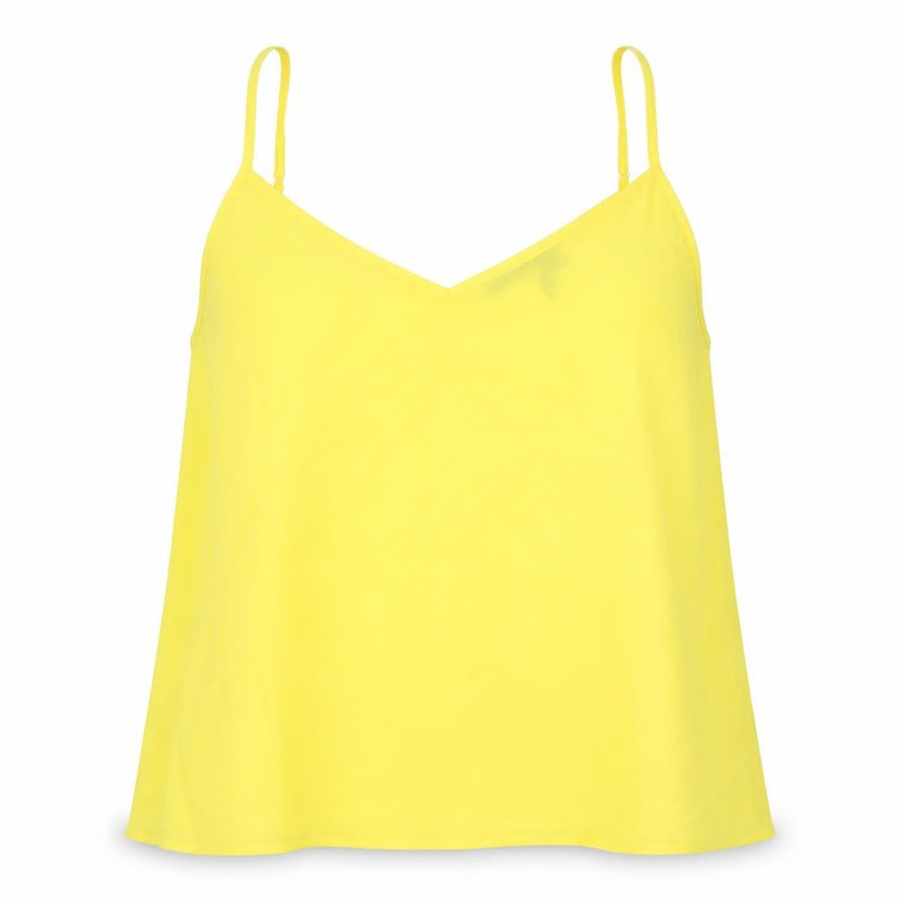Studio Womens Yellow  Chiffon Camisole Blouse Size 18