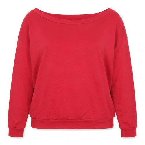 Preworn Womens Red  Jersey Pullover Sweatshirt Size L