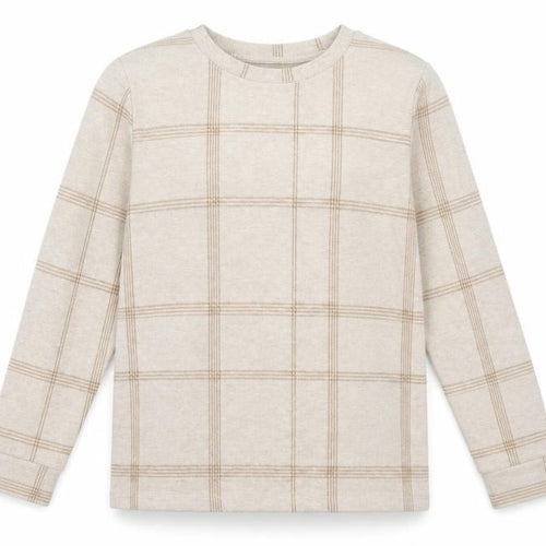 Marks and Spencer Womens Beige Check Knit Pullover Jumper Size 10