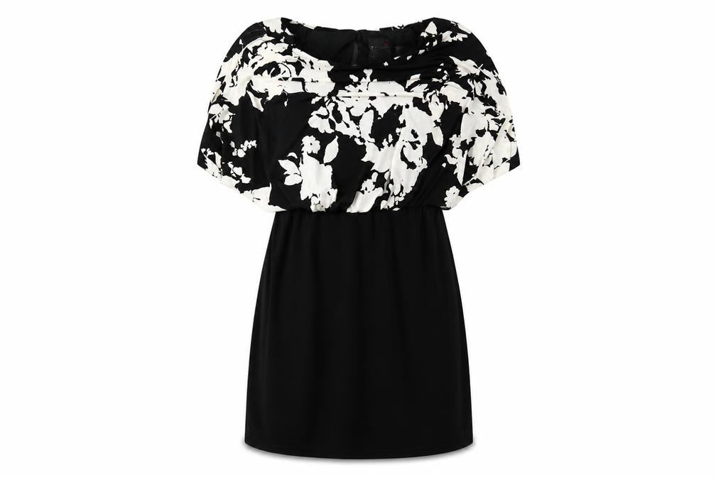 Scarlett Womens Black Floral  A-Line  Size 8