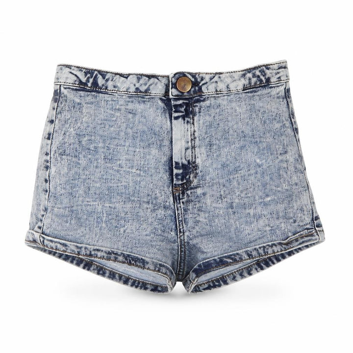 Topshop Womens Blue Hot Pants Shorts Size 10