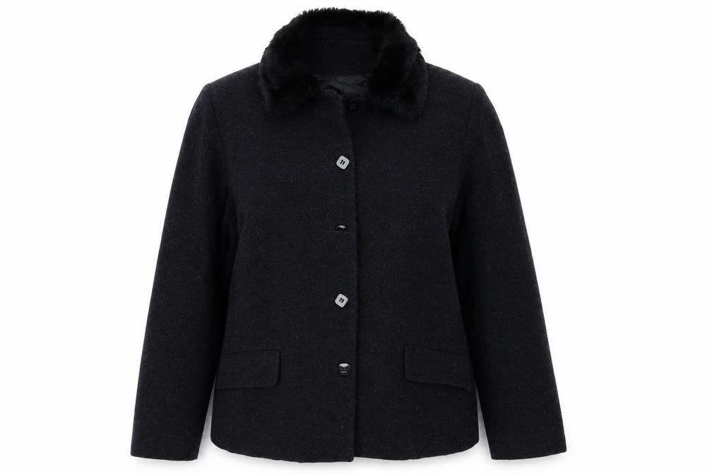 Etam Womens Black   Overcoat Coat Size 12