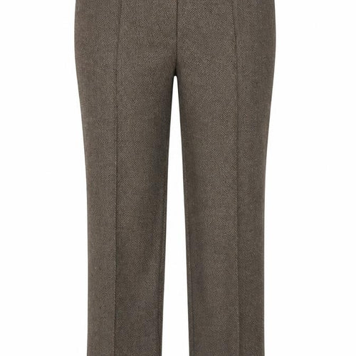 BM Womens Brown Herringbone  Trousers  Size 14 L27 in