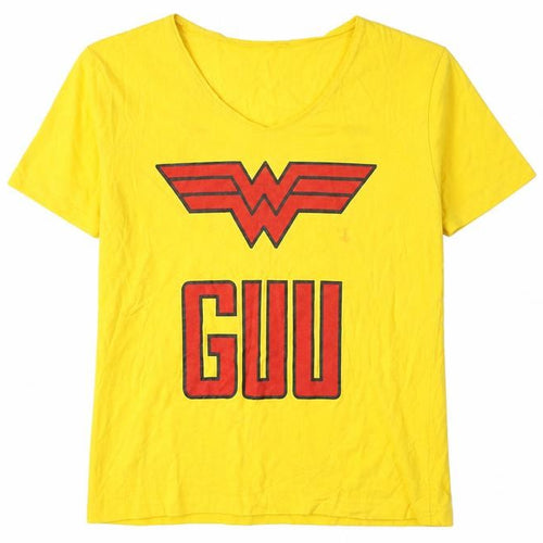 Hanes Womens Yellow   Basic T-Shirt Size L