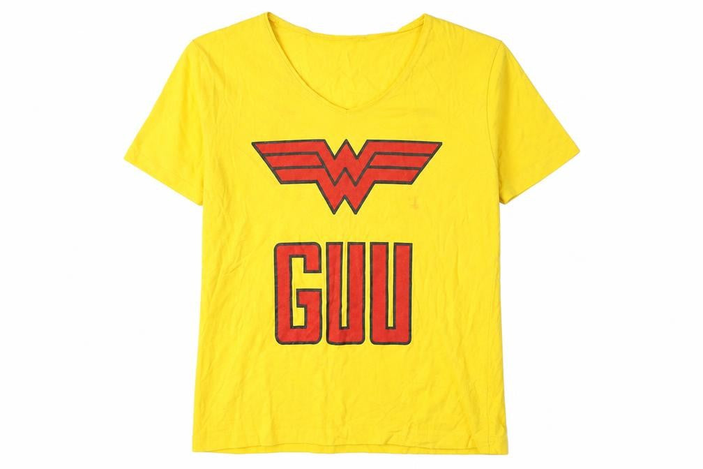 Hanes Womens Yellow   Basic T-Shirt Size L
