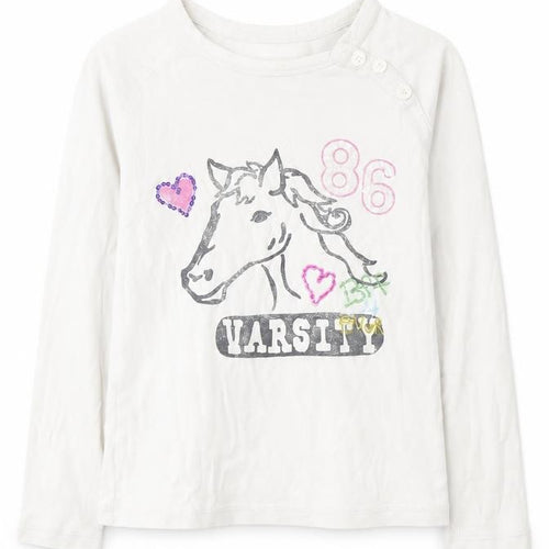 Gap Girls White   Basic T-Shirt Size 8-9 Years