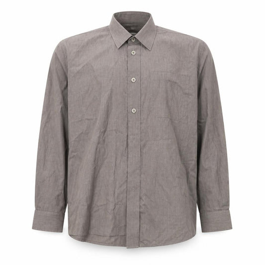 Front view of Banner boys’ brown basic button-up, size L
