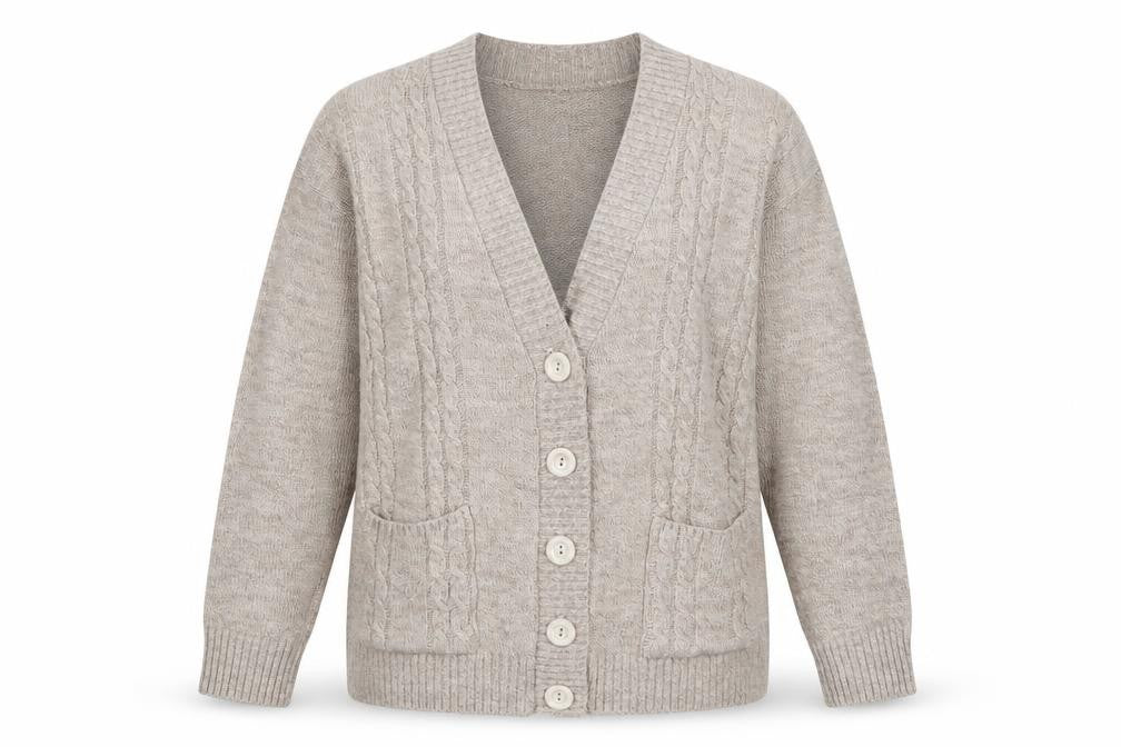 Choice Collection Womens Brown  Knit Cardigan Jumper Size L