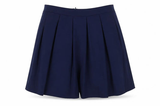 Front view of Cynthia Rowley women’s blue flare skirt, size L