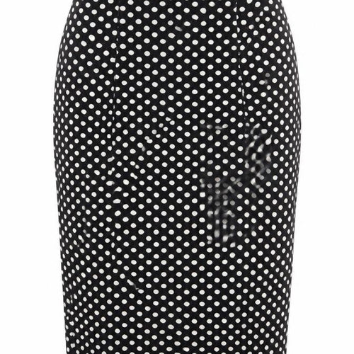 Pringle Womens Black Polka Dot  Straight & Pencil Skirt Size S