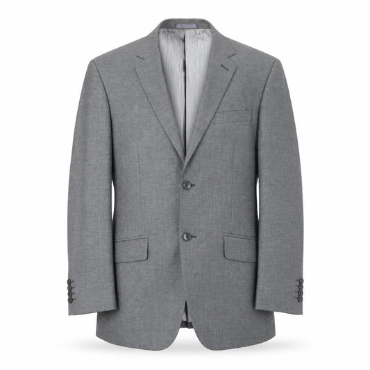 Front view of Primo men’s grey jacket suit jacket, size M