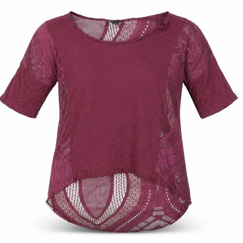 Sparkle & Fade Womens Purple   Basic T-Shirt Size M