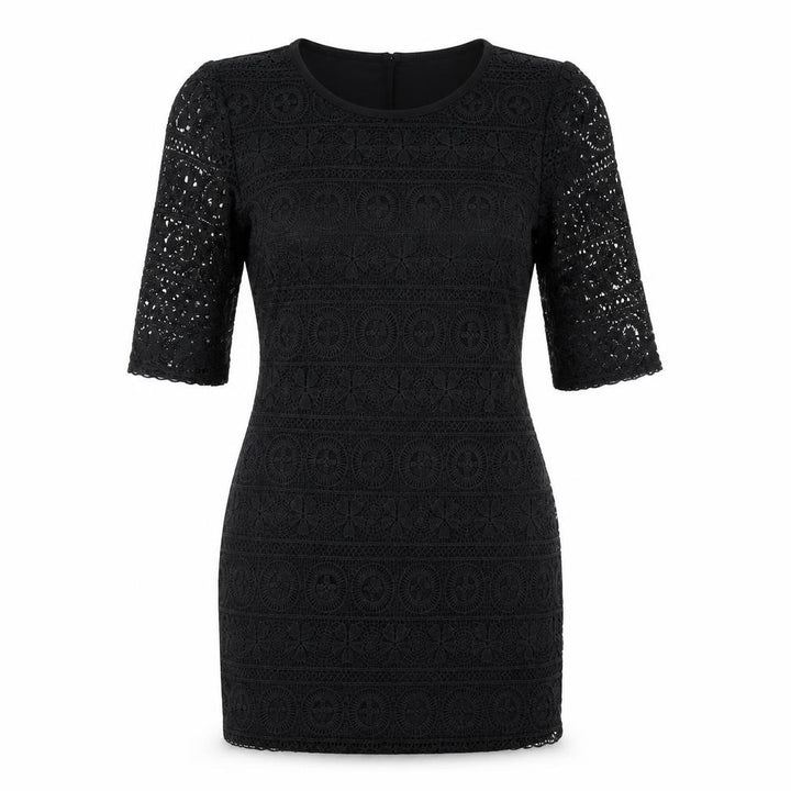 Bain De Nuit Womens Black Floral Bodycon Size 8