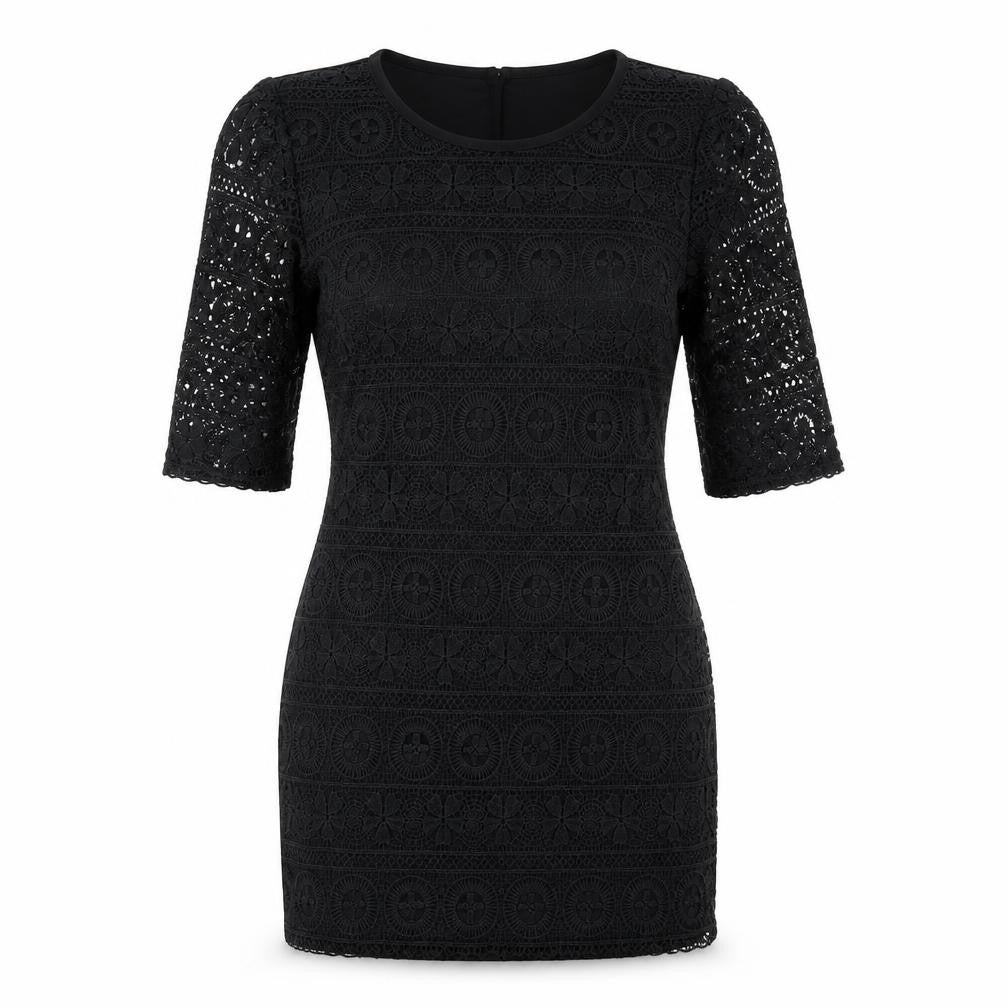 Bain De Nuit Womens Black Floral  Bodycon  Size 8