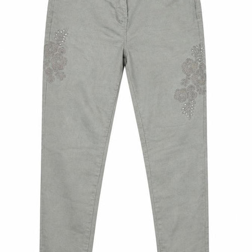 M&Co Womens Beige Floral  Straight Jeans Size 10 L28 in