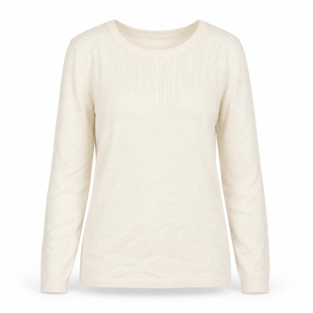 Front view of H&M women’s ivory jumper, size XS