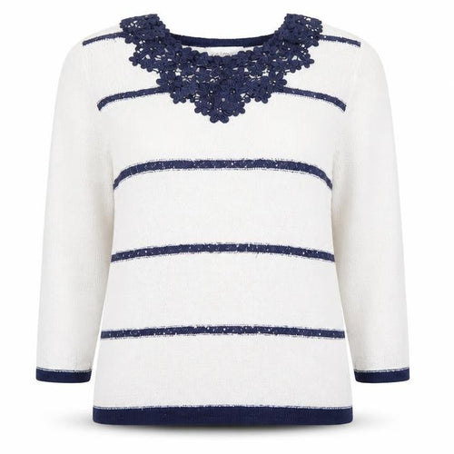 Fay Louise Womens Ivory   Pullover Jumper Size M