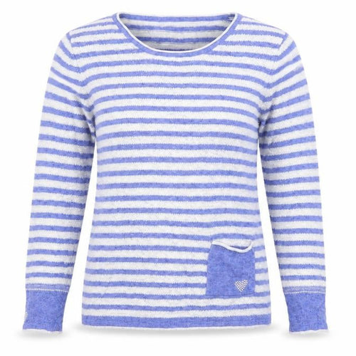 Preworn Womens Blue Striped  Pullover Jumper Size M