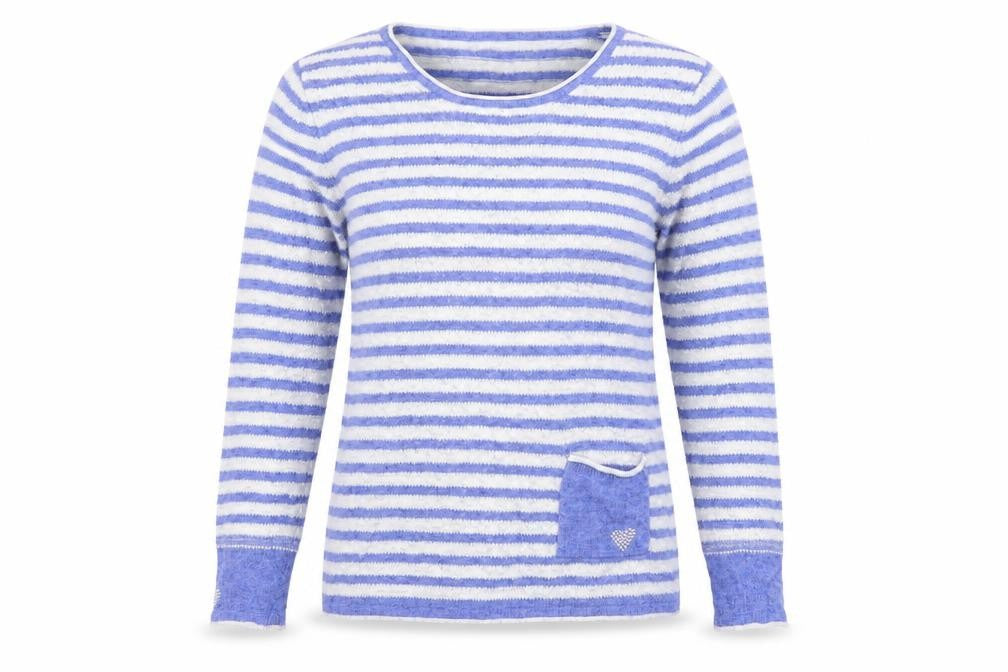 Preworn Womens Blue Striped  Pullover Jumper Size M