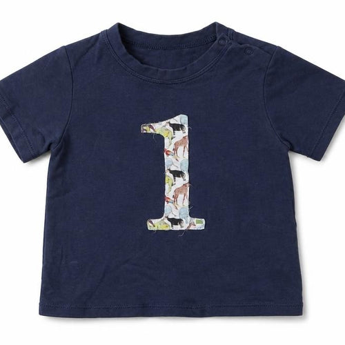 Mimosa Girls Blue  Jersey Basic T-Shirt Size 12-18 Months  - 1 animals
