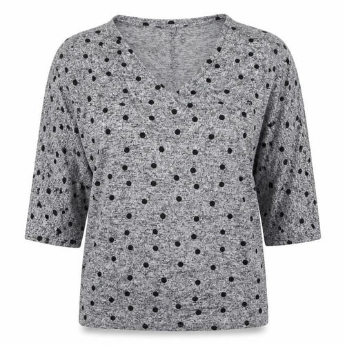 Dorothy Perkins Womens Grey Polka Dot Jersey Pullover Jumper Size 14