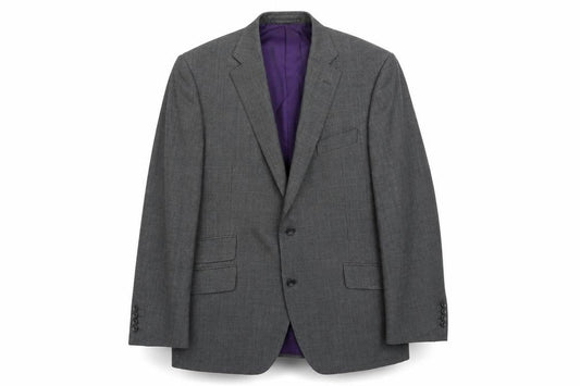 Front view of Marks & Spencer men’s grey jacket suit jacket, size 42