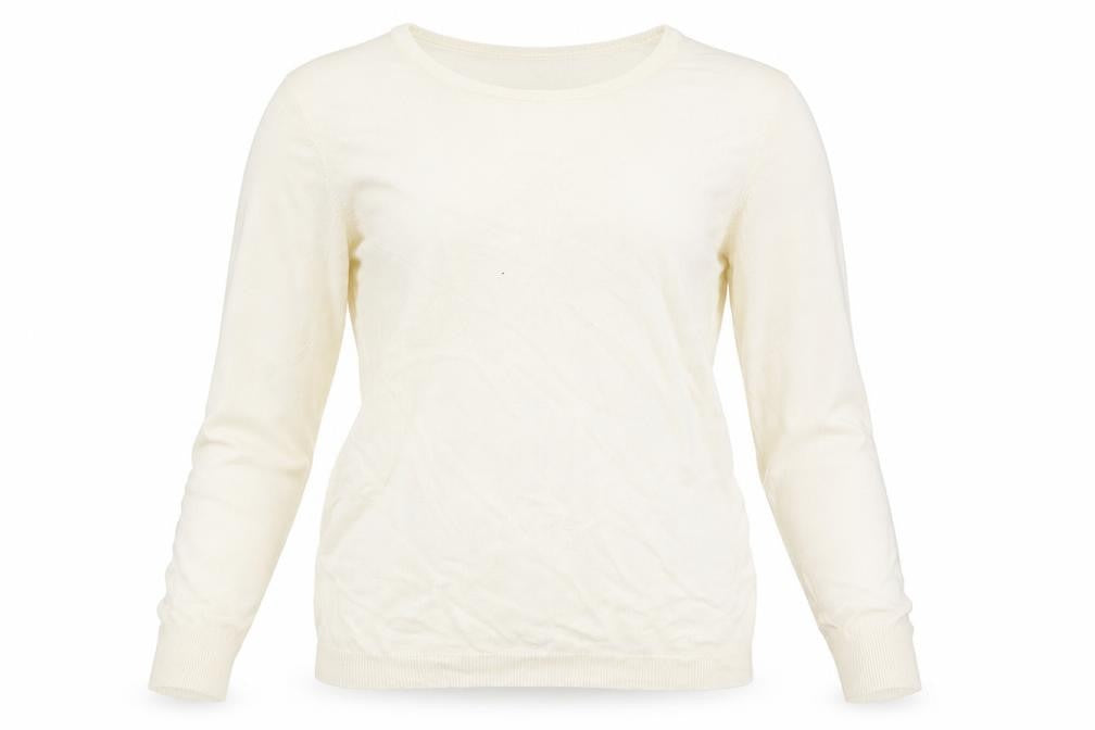 Front view of Primark women’s beige knit jumper, size S