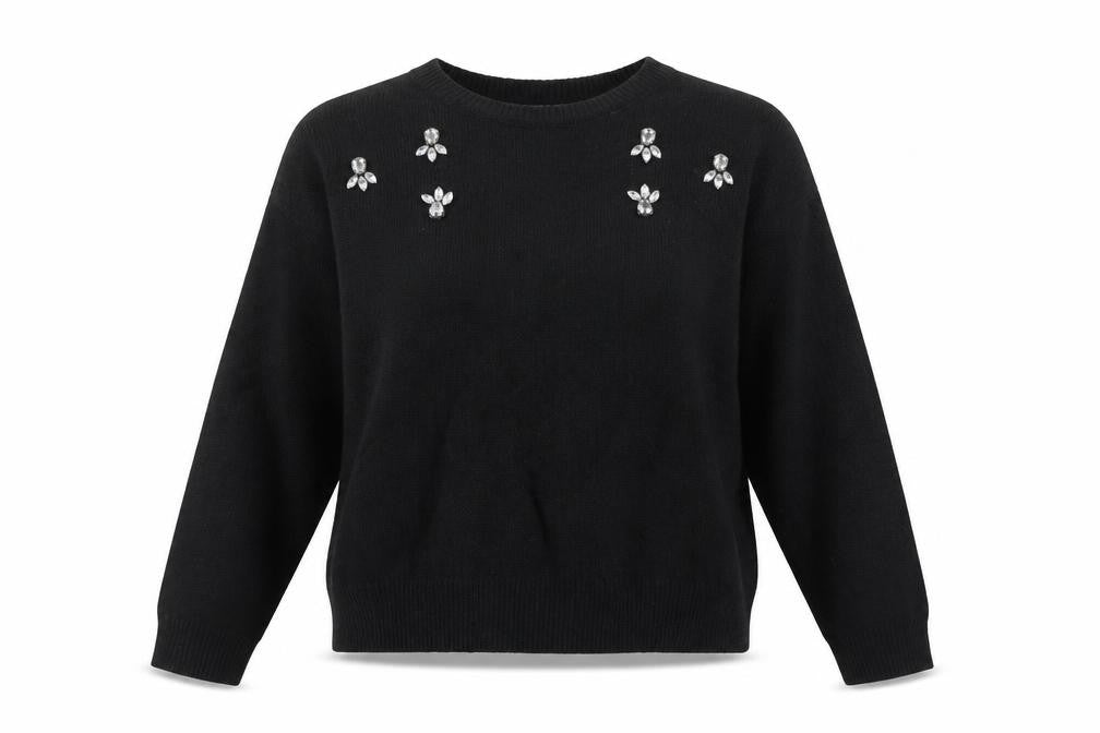 H&M Womens Black  Knit Pullover Jumper Size S
