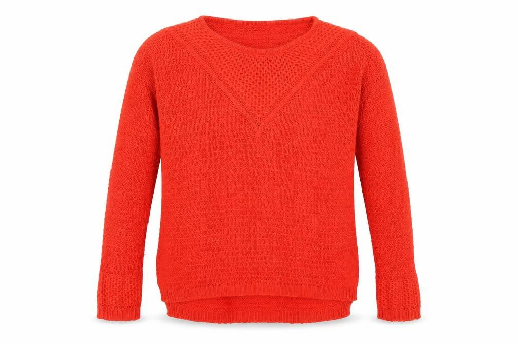 H&M Womens Red  Knit Pullover Jumper Size XS