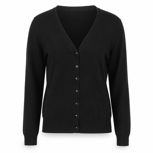 Divided Womens Black  Knit Cardigan Jumper Size 4