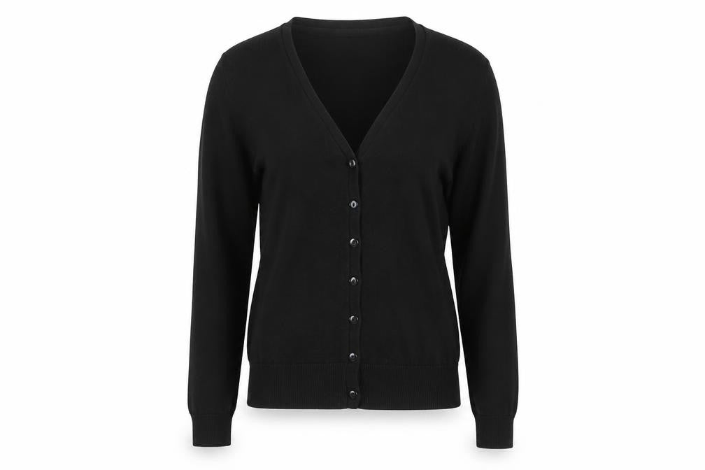 Divided Womens Black  Knit Cardigan Jumper Size 4