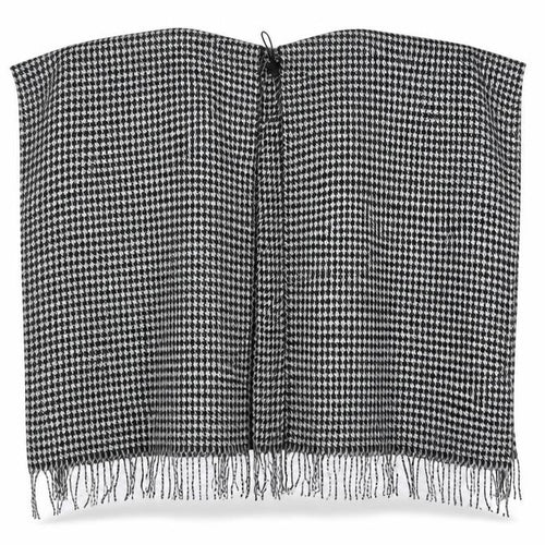 Garfield & Marks Womens Grey Houndstooth Knit  Shawl/Wrap