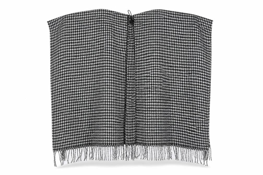 Garfield & Marks Womens Grey Houndstooth Knit  Shawl/Wrap