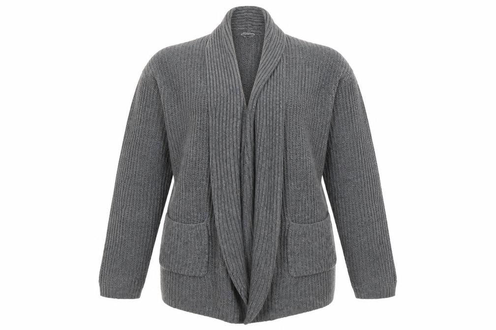 Atmosphere Womens Grey Striped  Cardigan Jumper Size 14