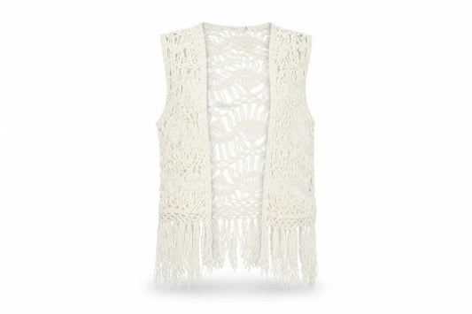 Front view of F&F women’s white cardigan jumper, size S