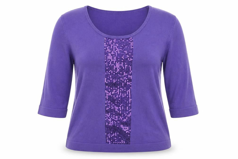 bm Collection Womens Purple   Pullover Jumper Size L