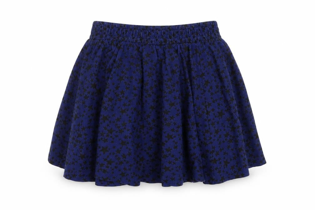 Zara Womens Blue   Skater Skirt Size S  - Star Print