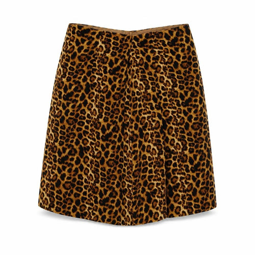 daisy strees Womens Brown Animal Print  Pleated Skirt Size 6
