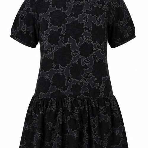 Topshop Womens Grey Floral Jersey A-Line  Size 6